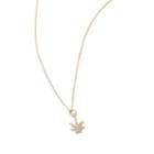 Feathered Soul Women's Leaf Pendant Necklace - Gold