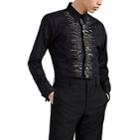 Givenchy Men's Embellished Cotton Poplin Tuxedo Shirt - Black