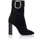 Saint Laurent Women's Joplin Suede Ankle Boots-black