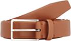 Barneys New York Nappa Leather Belt-brown