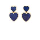 Retrouvai Women's Heart Drop Earrings - Blue
