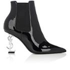 Saint Laurent Women's Opyum Patent Leather Ankle Boots-nero