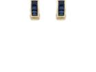 Retrouvai Women's Blue Sapphire Channel Stud Earrings