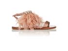 Miu Miu Women's Feather- & Crystal-embellished Satin Sandals