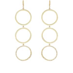 Jennifer Meyer Women's Diamond Three-open-circle Drop Earrings-gold