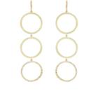 Jennifer Meyer Women's Diamond Three-open-circle Drop Earrings-gold