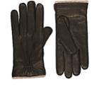 Barneys New York Men's Cashmere-lined Deerskin Gloves-black