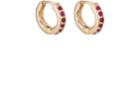 Bianca Pratt Women's Huggie Hoop Ruby Earrings