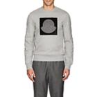 Moncler Men's Logo-appliqud Cotton Fleece Sweatshirt-gray