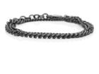 Loren Stewart Men's Sterling Silver Mixed-chain Wrap Bracelet