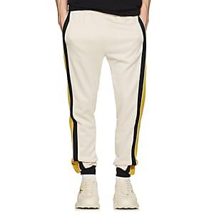 Gucci Men's Contrast-striped Tech-jersey Jogger Pants - Ivorybone