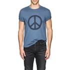 John Varvatos Star U.s.a. Men's Peace-sign Slub Jersey T-shirt - Lt. Blue