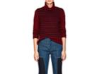 Barneys New York Women's Striped Cashmere Turtleneck Sweater