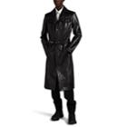 Givenchy Men's Leather Trench Coat - Black