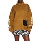 Ambush Women's Logo-knit Oversized Turtleneck Sweater-brown