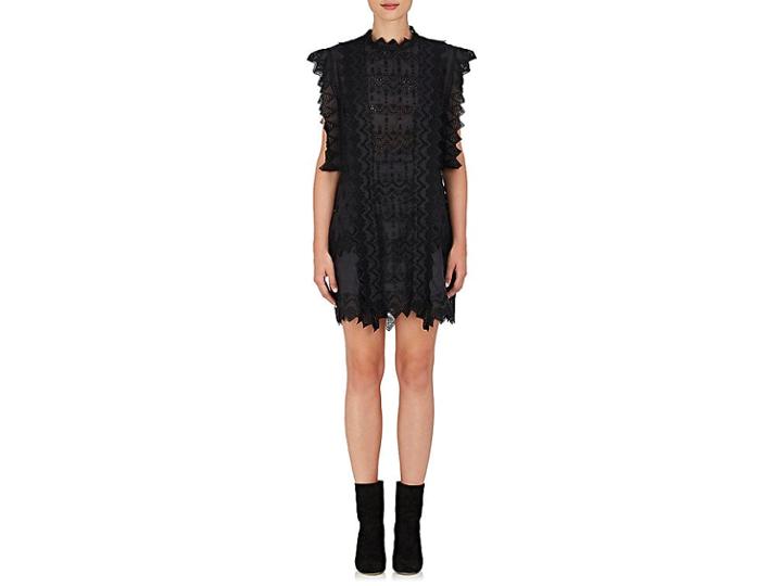 Isabel Marant Women's Nubia Embroidered Voile Shift Dress
