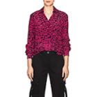 Robert Rodriguez Women's Leopard-print Silk Blouse-pink