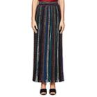 Missoni Women's Metallic Striped Long Skirt-dk. Blue