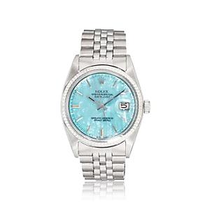 Vintage Watch Women's Rolex 1972 Oyster Perpetual Datejust Watch-blue
