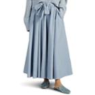 Co Women's Cotton Poplin Midi-skirt - Blue