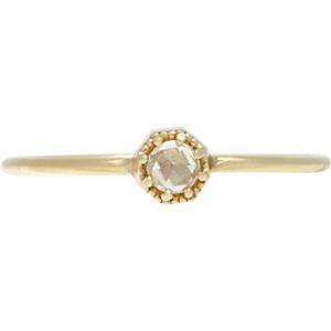Grace Lee Women's Diamond & Gold Petite Crown Bezel Ring
