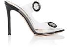 Gianvito Rossi Women's Buckle-detailed Pvc & Patent Leather Mules