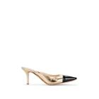 Gianvito Rossi Women's Lucy Patent Leather & Leather Mules - Gold