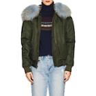Mr & Mrs Italy Women's Fur-trimmed Insulated Bomber Jacket-dk. Green