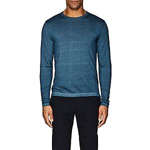 S.moritz Men's Garment-dyed Cashmere Sweater-turquoise