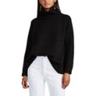 Barneys New York Women's Oversized Cashmere Turtleneck Sweater - Black