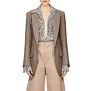 Chlo Women's Cotton-blend Tweed Harness Jacket-brown Pat.