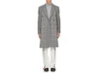 Calvin Klein 205w39nyc Men's Checked Wool-silk Double-breasted Overcoat
