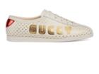Gucci Women's Guccy-print Leather Sneakers