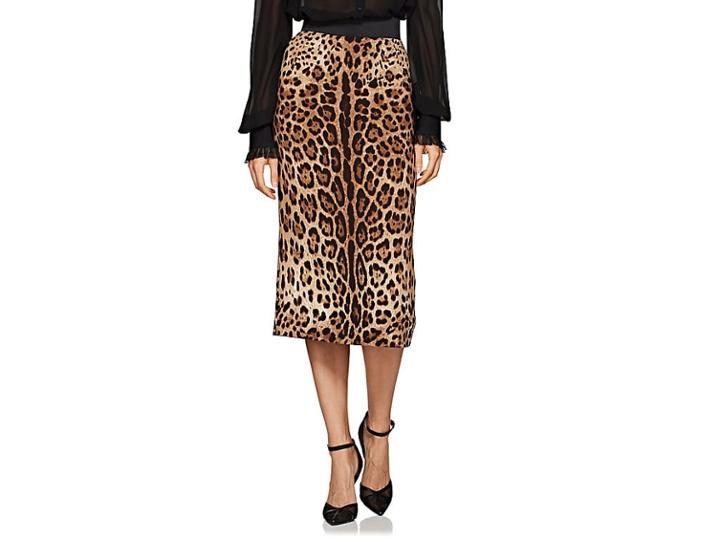 Dolce & Gabbana Women's Leopard-print Pencil Skirt