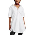 Alexander Wang Women's Chain-detailed Cotton Oxford Cloth Shirtdress - White