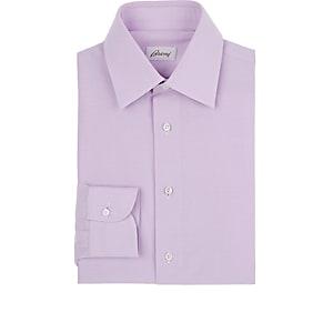 Brioni Men's Striped Cotton Dress Shirt-lilac
