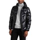 Isaora Men's Down-quilted Ripstop Hooded Puffer Jacket - Black