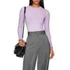 Joostricot Women's Compact Knit Cotton-blend Sweater-purple