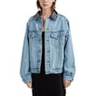Forte Dei Marmi Couture Women's Bandana Denim Trucker Jacket - Blue