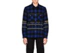 Sacai Men's Embroidered Checked Cotton Flannel Shirt