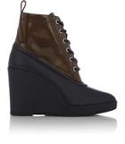 Balenciaga Bi-color Wedge Ankle Boots-colorless
