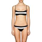 Solid & Striped Women's Brooke Striped Bandeau Bikini Top-blk. Stripe