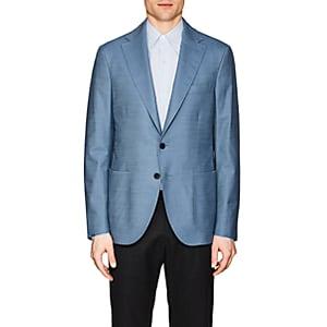 D'avenza Men's Cotton-wool Two-button Sportcoat-lt. Blue