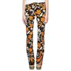 Prada Women's Floral Crepe Belted Pants - Orange