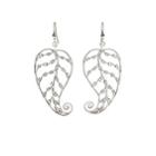 Cathy Waterman Women's Paisley Leaf Earrings - Silver
