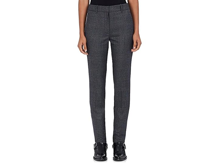 Calvin Klein 205w39nyc Women's Checked Wool Flat-front Trousers