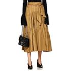 Proenza Schouler Women's Cotton Poplin Tiered Midi-skirt-beige, Khaki