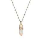 Luis Morais Men's Crystal Pendant Necklace-gold