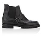 Manolo Blahnik Women's Traba Leather Chelsea Boots-black Leather