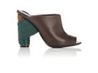 Balenciaga Women's Contrast-heel Leather Mules